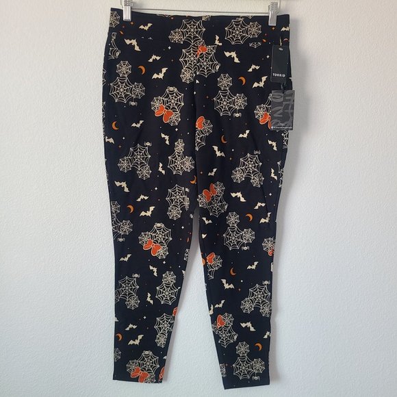 Torrid Disney Mickey Mouse Halloween Spider Web Leggings Plus Size 1X Black - Picture 1 of 4